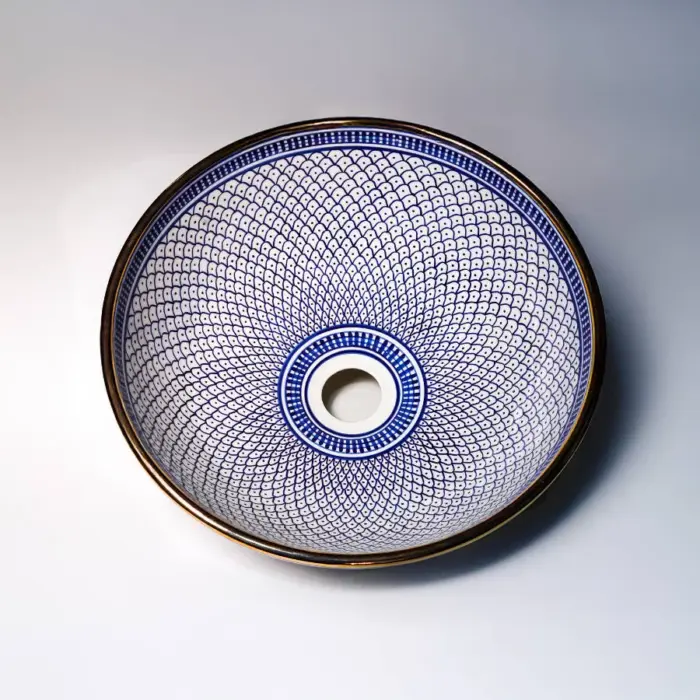 Fes Riad Handcrafted Moroccan Ceramic Washbasin