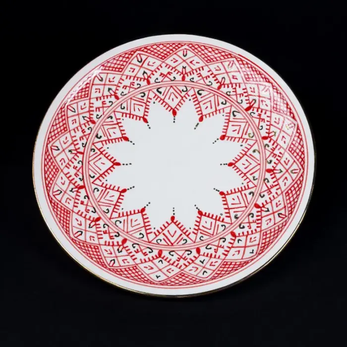 Atlas Geometry Moroccan Ceramic Plate – Fassi Artisan Design